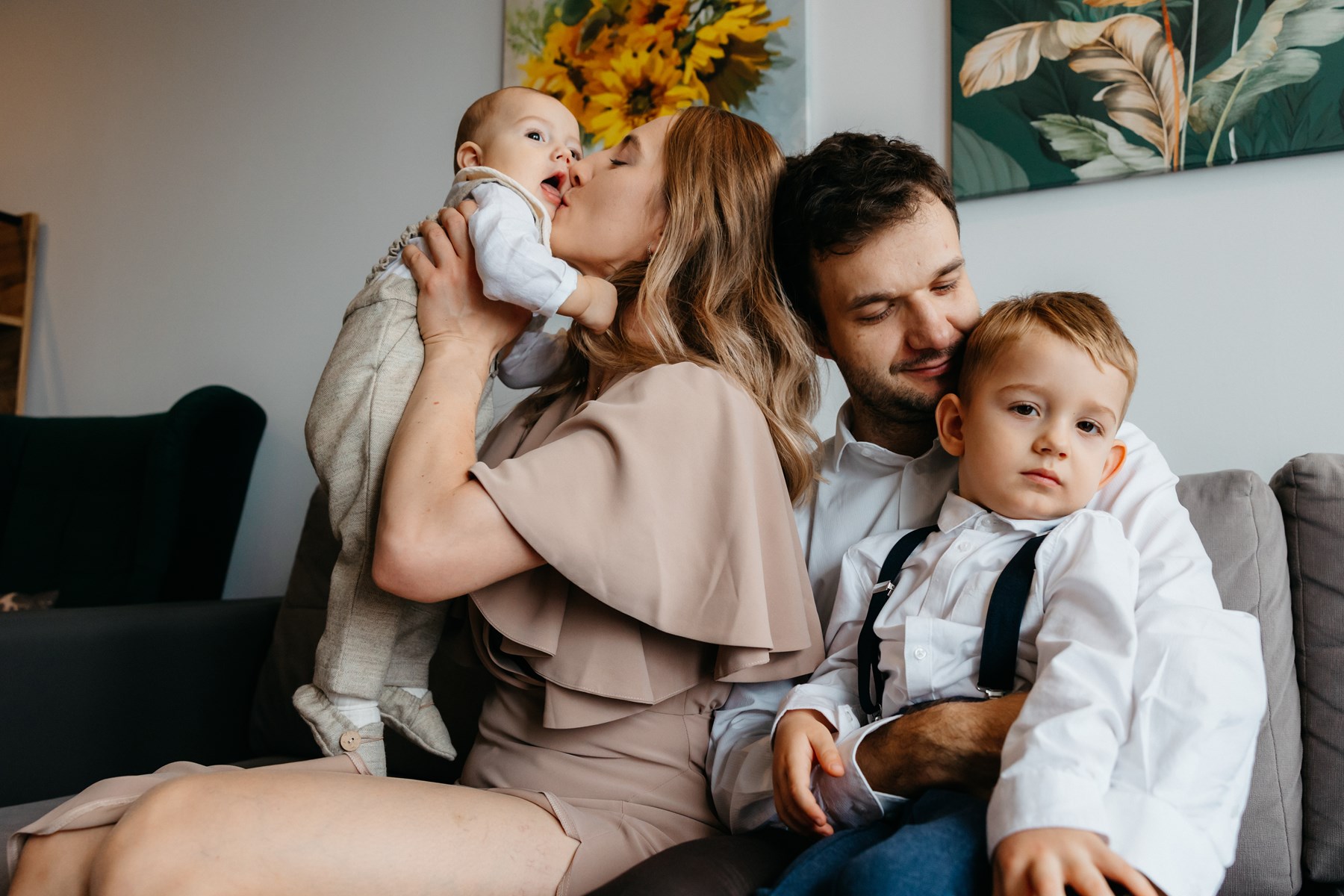 chrzest święty w Kielcach - fotografia rodzinna